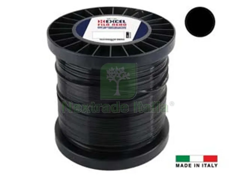Filo per Decespugliatore in Nylon Tondo Pro Nero - ? mm.3 in matassa da mt.220 — Ricambi e accessori macchine da giardino — rif. FERX.FER390460