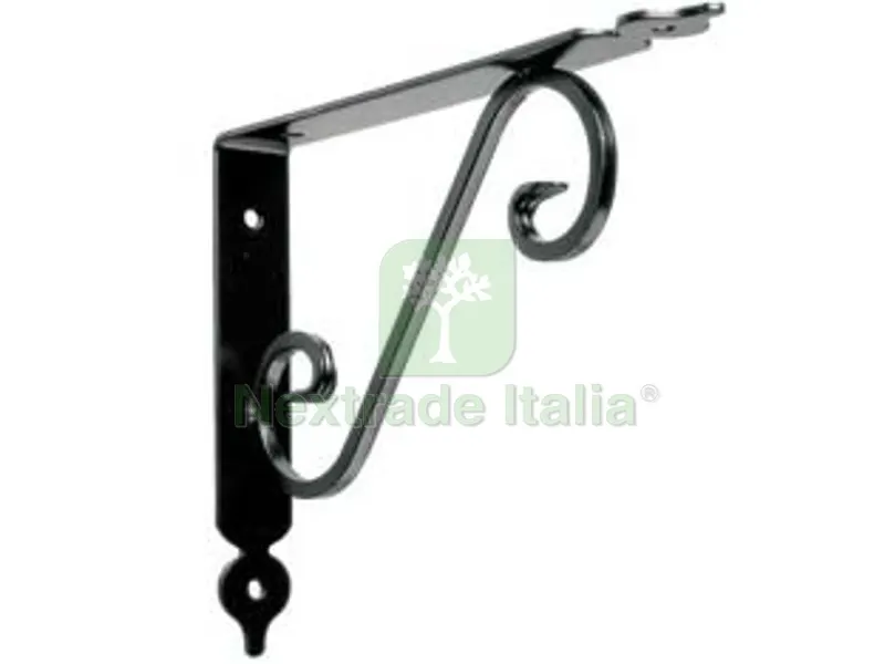 20PZ MENSOLE ORNAMENTALI BRACKETS NERE - mm.190x240x30 — Arredo — rif. FERX.FER390927