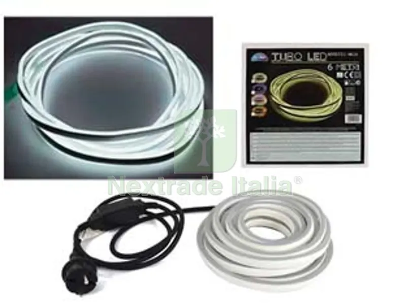 TUBO NEON TAPELIGHT BIANCO FREDDO PER USO INTERNO ESTERNO - mt.6 — Tubi e raccordi — rif. FERX.FER391177