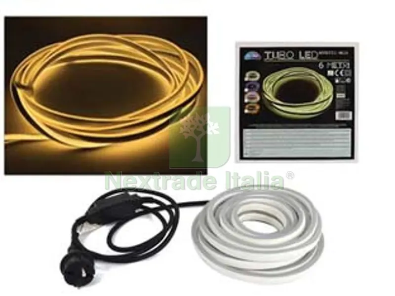 TUBO NEON TAPELIGHT BIANCO CALDO PER USO INTERNO ESTERNO - mt.6 — Tubi e raccordi — rif. FERX.FER391184