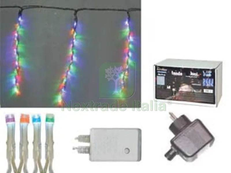 Tenda 288 LED Multicolor per Esterno con Gioco Luci - mt.5 + mt.6 x 1 - 36 fili — Casalinghi e organizzazione — rif. FERX.FER391221 Tenda 288 LED Multicolor per Esterno con Gioco Luci - mt.5 + mt.6 x 1 - 36 fili — Casalinghi e organizzazione — rif. FERX.FER391221