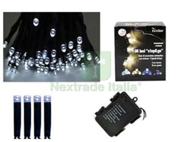 luci 120 led bianco freddo a batteria per interno con gioco luci - mt.0,3 + 11,9 — Casalinghi e organizzazione — rif. FERX.FER391252 luci 120 led bianco freddo a batteria per interno con gioco luci - mt.0,3 + 11,9 — Casalinghi e organizzazione — rif. FERX.FER391252