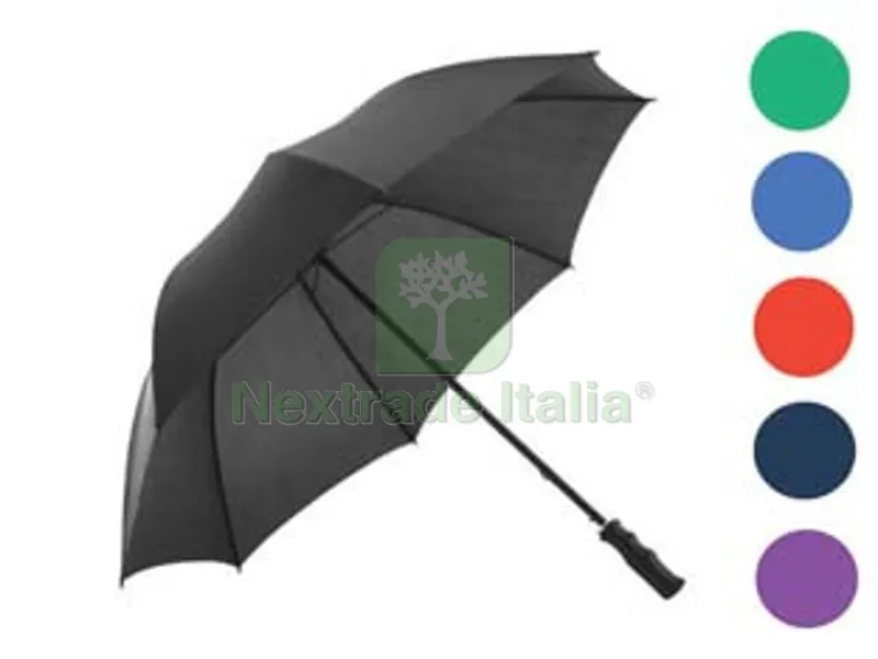 3PZ Ombrello Lungo Automatico 8 Stecche Tinta Unita - colori assortiti — Tempo libero outdoor — rif. FERX.FER392181