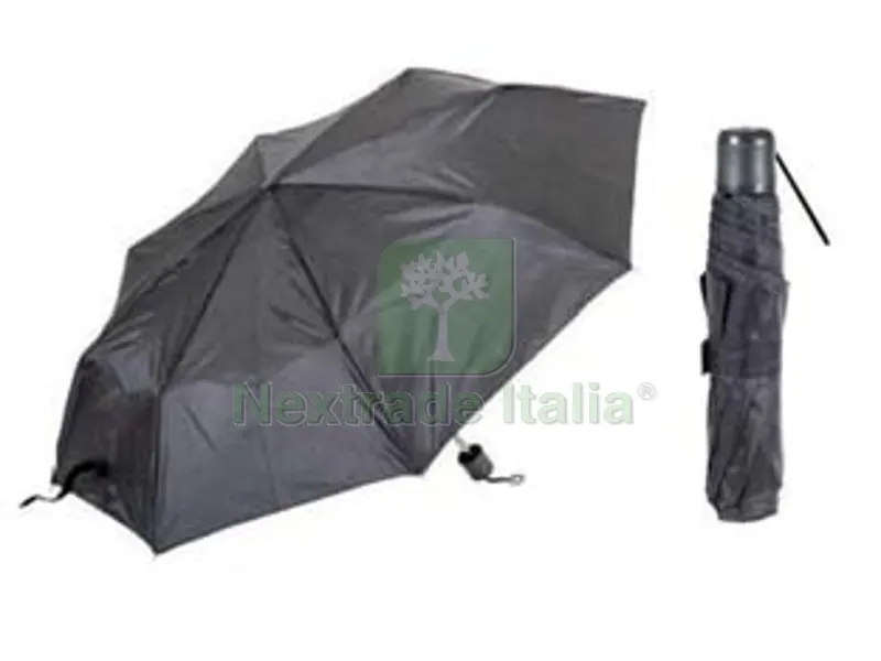 6PZ Ombrello Pieghevole Super Mini con Custodia in PVC Nero — Tempo libero outdoor — rif. FERX.FER392228 6PZ Ombrello Pieghevole Super Mini con Custodia in PVC Nero — Tempo libero outdoor — rif. FERX.FER392228