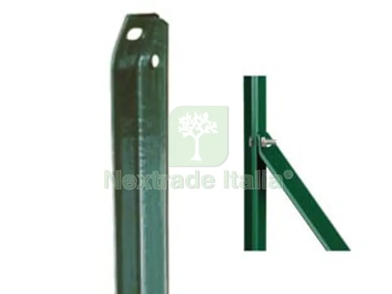 10PZ SAETTA AD "L" IN FERRO PLASTIFICATO - mt.1,20 - kg.1,20 — Pali e paletti — rif. FERX.FER392235