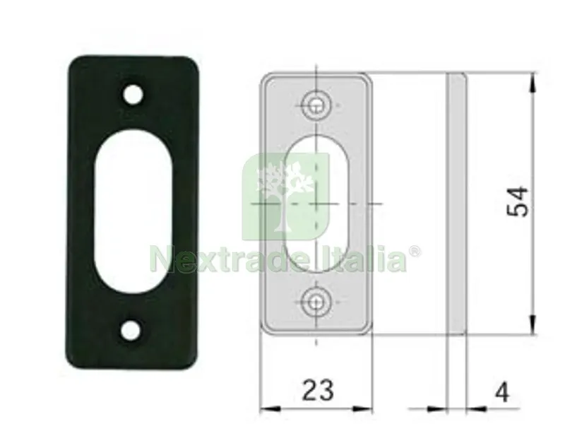 5PZ bocchetta in nylon nero per cilindri ovali 06027 01 - mm.23x54, spessore mm.4 (06027010) — Serrature e cilindri — rif. FERX.FER394567 5PZ bocchetta in nylon nero per cilindri ovali 06027 01 - mm.23x54, spessore mm.4 (06027010) — Serrature e cilindri — rif. FERX.FER394567