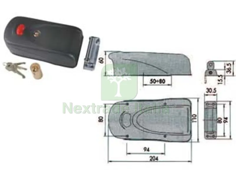 elettroserrature per porte in ferro con pulsante interno 1a731 - (1a731.00.0) — Serrature e cilindri — rif. FERX.FER394604