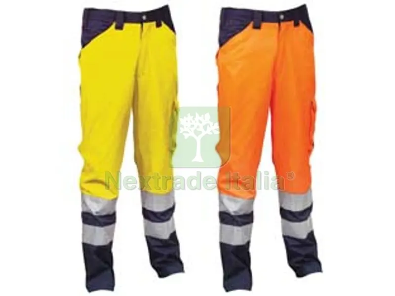 pantalone encke ad alta visibilita' - tg.2xl -arancione fluo/navy — Abbigliamento alta visibilita — rif. FERX.FER397902