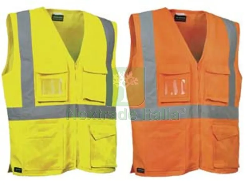 gilet seki ad alta visibilita' - tg.2xl - arancio fluo/navy — Abbigliamento alta visibilita — rif. FERX.FER398145