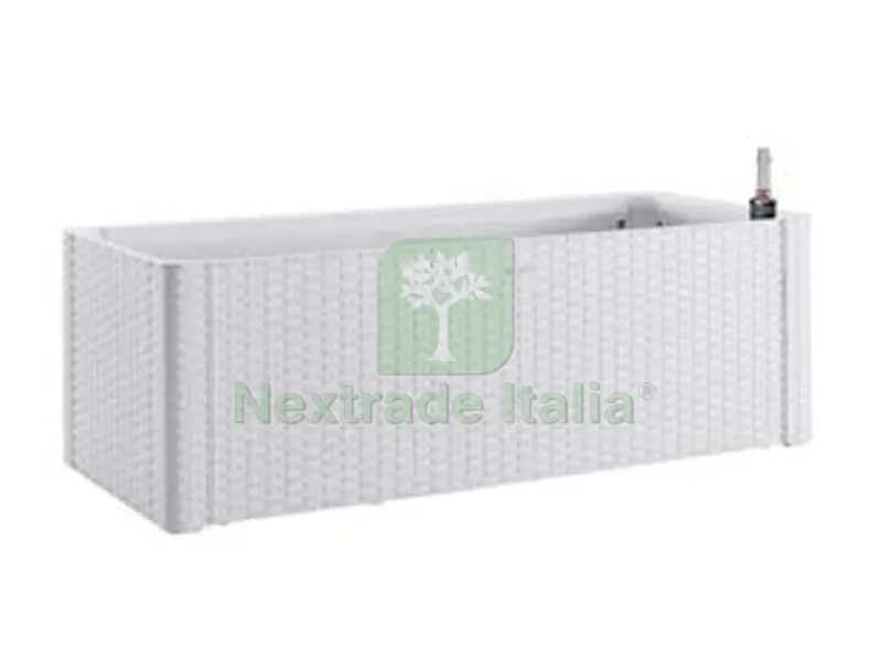 Fioriera Natural Delux Bianca Rettangolare - cm.100x43x33h. -lt.90 — Vasi e fioriere — rif. FERX.FER399647 Fioriera Natural Delux Bianca Rettangolare - cm.100x43x33h. -lt.90 — Vasi e fioriere — rif. FERX.FER399647