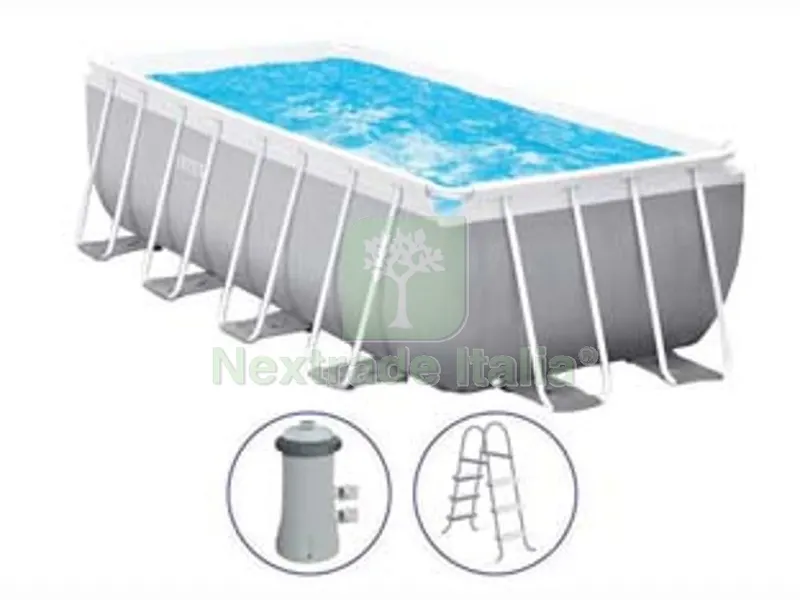 Piscina "prism FRAME"RETTANG.CON TEL.PORTANTE con Pompa CM.400X200X122H . - Capacit? LT.8418 - Peso KG.88,1 (26790) — Tempo libero outdoor — rif. FERX.FER399838 Piscina "prism FRAME"RETTANG.CON TEL.PORTANTE con Pompa CM.400X200X122H . - Capacit? LT.8418 - Peso KG.88,1 (26790) — Tempo libero outdoor — rif. FERX.FER399838