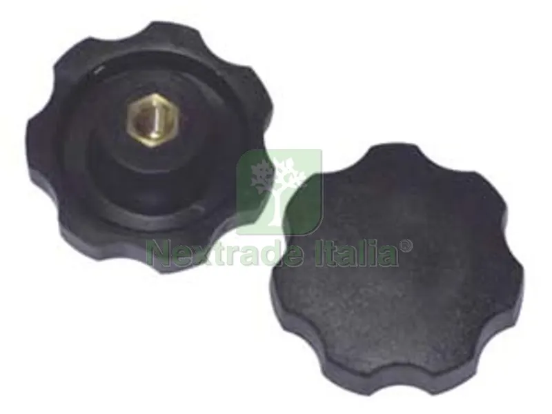 10PZ VOLANTINO CON BUSSOLA IN FERRO FILETTATA IN ABS NERO - ? volantino mm.40, bussola M6 — Riviste e cataloghi — rif. FERX.FER400893