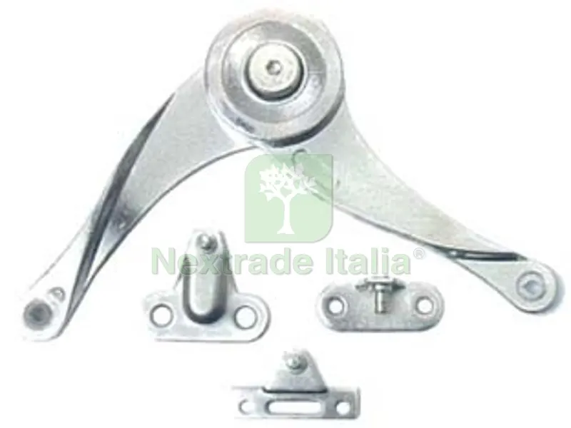 10PZ Braccetti a Snodo per Ribalta in Ferro Nichelato — Casalinghi e organizzazione — rif. FERX.FER401111