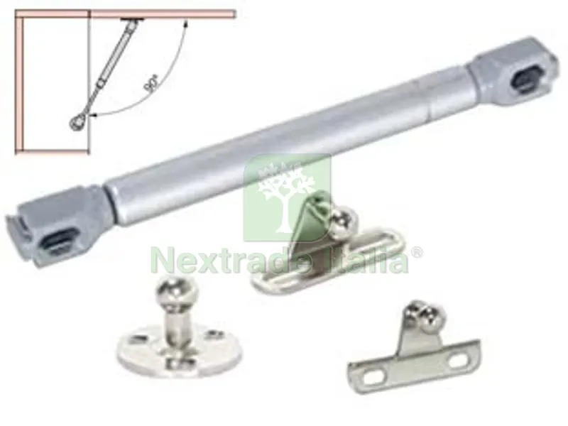 10PZ Braccetti a GAS per Ribalte Forza 100N in Ferro - lunghezza max: mm.248 — Casalinghi e organizzazione — rif. FERX.FER401128