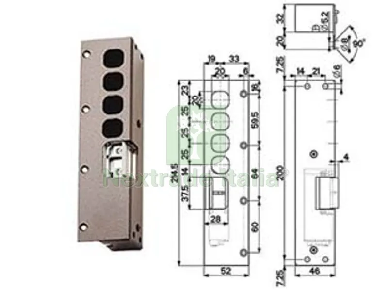 Contropiastre Elettriche 94080V - DX (94080VDDMN) — Serrature e cilindri — rif. FERX.FER402279