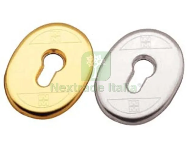 5PZ Mostrine Esterne Imbutite in Ottone 95416 - mm.65x90, cromo satinato (95416CS0C1) — Serrature e cilindri — rif. FERX.FER402354 5PZ Mostrine Esterne Imbutite in Ottone 95416 - mm.65x90, cromo satinato (95416CS0C1) — Serrature e cilindri — rif. FERX.FER402354