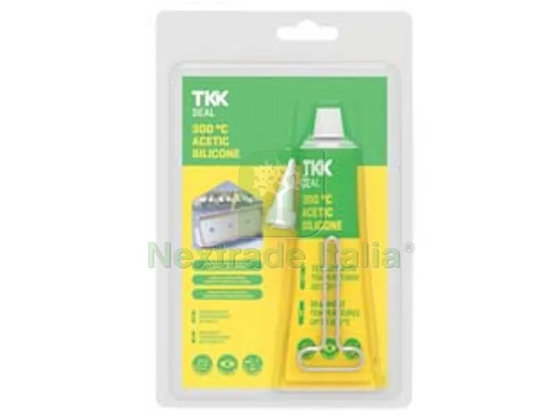 4BLISTER SILICONE ALTE TEMPERATURE TEKASIL ACETAT 300?C - ml.60 rosso — Adesivi e sigillanti — rif. FERX.FER402651