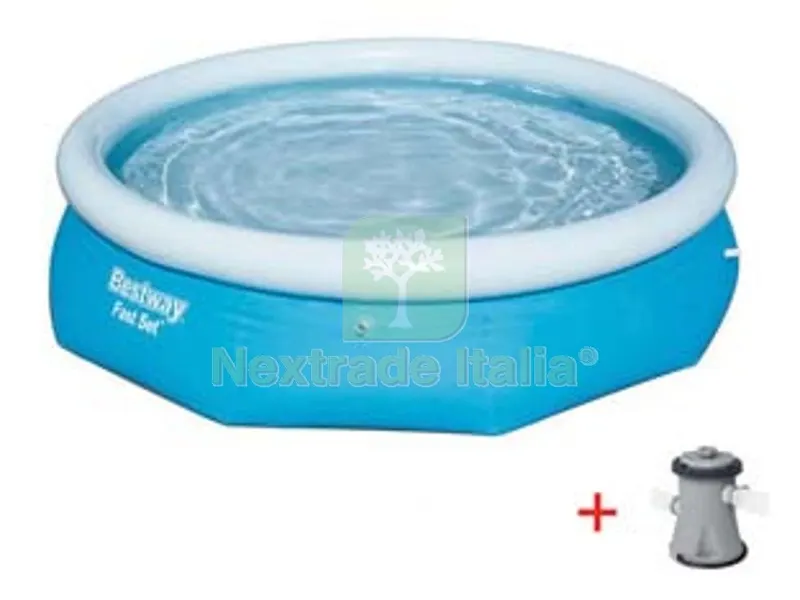 piscina fast set autoportante tonda cm.244x61h. - kg.9,38 - lt.1880 - filtro cartuccia (art.57450) — Tempo libero outdoor — rif. FERX.FER404105 piscina fast set autoportante tonda cm.244x61h. - kg.9,38 - lt.1880 - filtro cartuccia (art.57450) — Tempo libero outdoor — rif. FERX.FER404105
