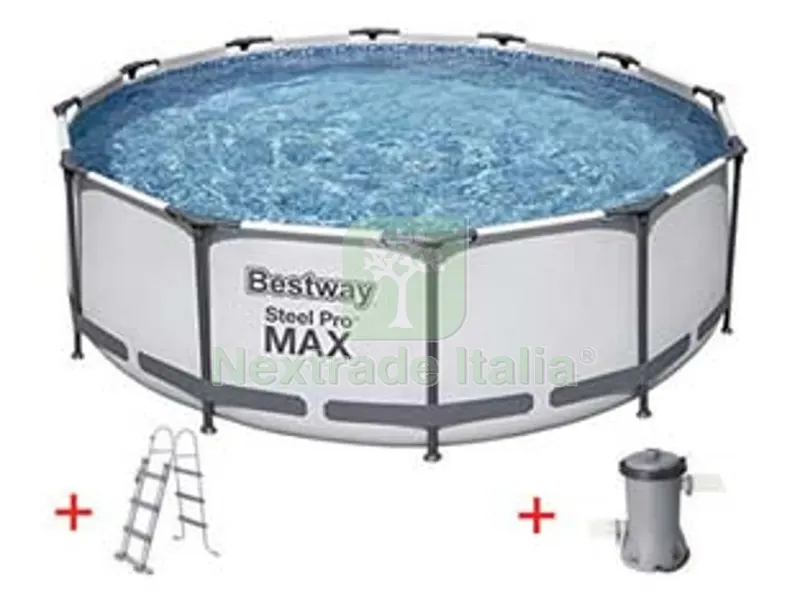 piscina steel pro max tonda telaio portante cm.366x100h. - ? cm.366x100h - capacit? lt.9150 - (art.56418) — Tempo libero outdoor — rif. FERX.FER404303 piscina steel pro max tonda telaio portante cm.366x100h. - ? cm.366x100h - capacit? lt.9150 - (art.56418) — Tempo libero outdoor — rif. FERX.FER404303