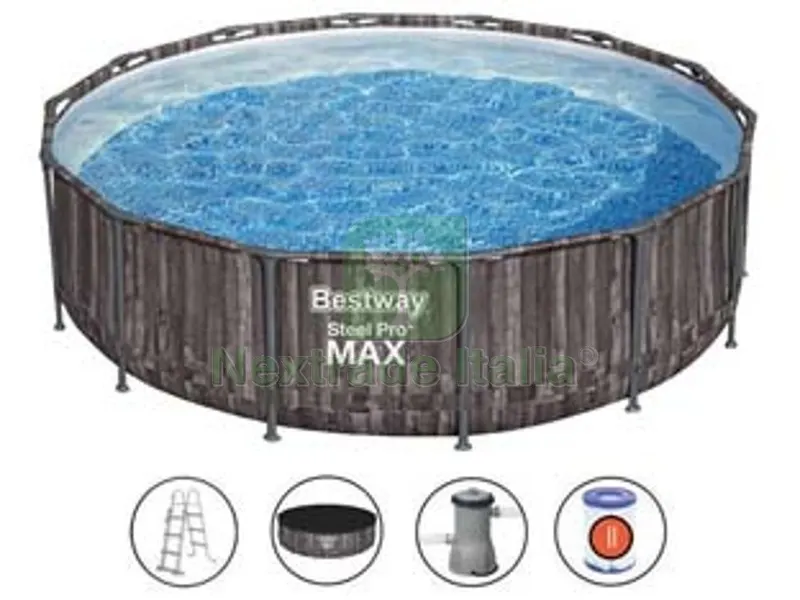 piscina steel pro max tonda telaio portante cm.427x107h. - ? cm.427x107h - capacit? lt.13030 - (art.5614z) — Tempo libero outdoor — rif. FERX.FER404365 piscina steel pro max tonda telaio portante cm.427x107h. - ? cm.427x107h - capacit? lt.13030 - (art.5614z) — Tempo libero outdoor — rif. FERX.FER404365