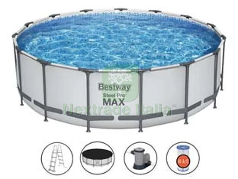 piscina steel pro max tonda telaio portante cm.488x122h. - ? cm.488x122h - capacit? lt.19480 - (art.5612z) — Tempo libero outdoor — rif. FERX.FER404372