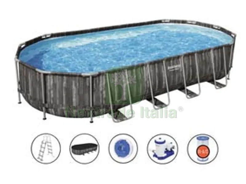 piscina power steel set ovale con telaio portante cm.732x366x122h. -cm.732x366x122h - capacit? lt.24495 - (art.5611t) — Tempo libero outdoor — rif. FERX.FER404419 piscina power steel set ovale con telaio portante cm.732x366x122h. -cm.732x366x122h - capacit? lt.24495 - (art.5611t) — Tempo libero outdoor — rif. FERX.FER404419