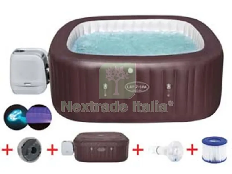 piscina idromassaggio lay-z spa maldives hydrojet pro cm.201x201x80h. - cm.201x201x80h. - (art.60033) — Tempo libero outdoor — rif. FERX.FER404679