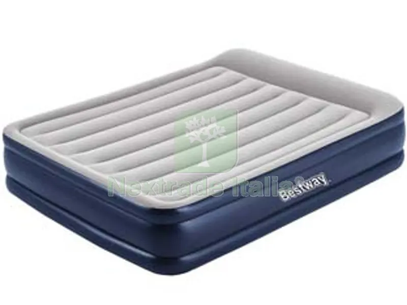 materasso gonfiabile "airbed tritech bicolor" floccato matrimoniale - cm.203x152x46 - (art.67630) — Gonfiabili e galleggianti — rif. FERX.FER404686