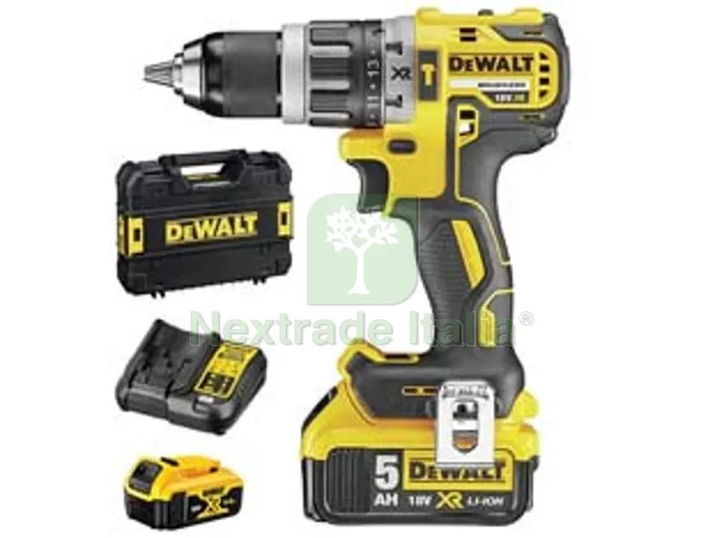 TRAPANO AVVITATORE A PERCUSS. 2 BATT. LITIO 18V 5AH (DCD796P2-QW) - 2 batterie al Litio da 5Ah — Trapani e avvitatori — rif. FERX.FER407694