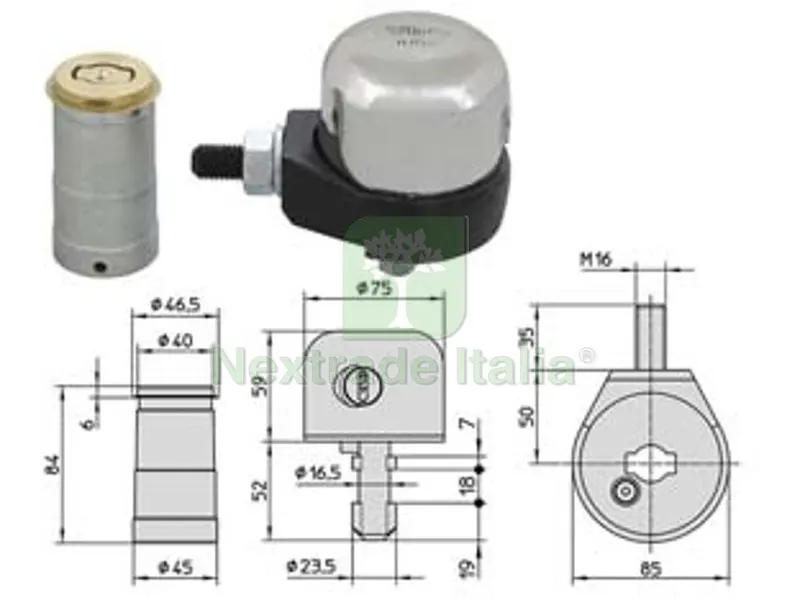 Lucchetto Bloccaserranda Completo Cuffia in Acciaio Inox 4221 - (4221) — Lucchetti e catene — rif. FERX.FER410908 Lucchetto Bloccaserranda Completo Cuffia in Acciaio Inox 4221 - (4221) — Lucchetti e catene — rif. FERX.FER410908