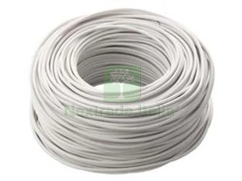 200MT Cavetto Acciaio Ottonato Rivestito in PVC Bianco — Fili, cavetti e catene metalliche — rif. FERX.FER411851