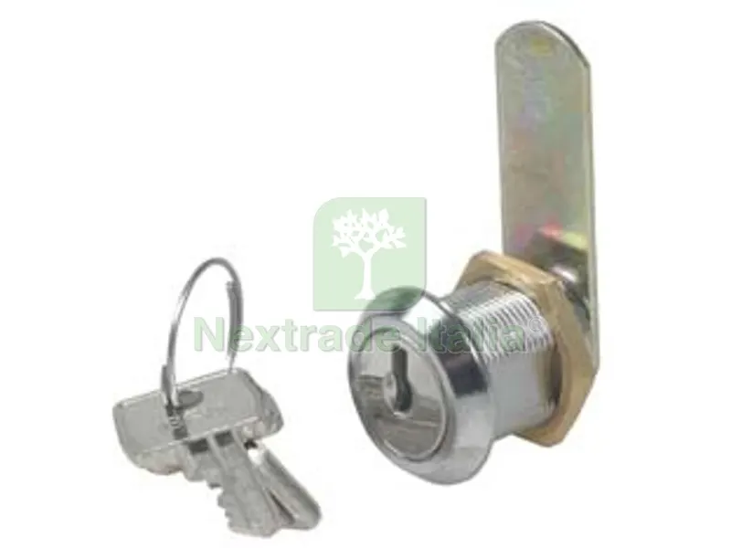 5PZ CILINDRI A LEVA PER ARMADIETTI 150 - mm.20 finitura cromata — Serrature e cilindri — rif. FERX.FER411950
