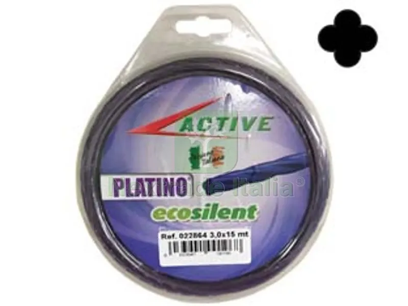 FILO NYLON "PLATINO ECOSILENT" ELICOIDALE VIOLA PER DECESPUGLIATORI - ? mm.3,3 - blister mt.15 — Punte, frese e dischi — rif. FERX.FER413046 FILO NYLON "PLATINO ECOSILENT" ELICOIDALE VIOLA PER DECESPUGLIATORI - ? mm.3,3 - blister mt.15 — Punte, frese e dischi — rif. FERX.FER413046