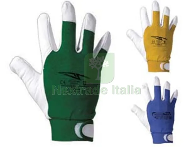 12PAIA Guanti da Lavoro Pelle Fiore Ovina Dorso Cotone - tg. 9 giallo — Guanti da lavoro — rif. FERX.FER413206