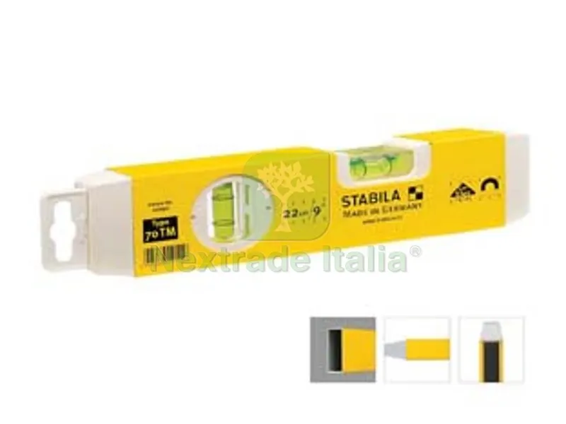livella in materiale sintetico torpedo mod.70 tm - cm.22 2 bolle (02190) — Misurazione e taglio manuale — rif. FERX.FER413305