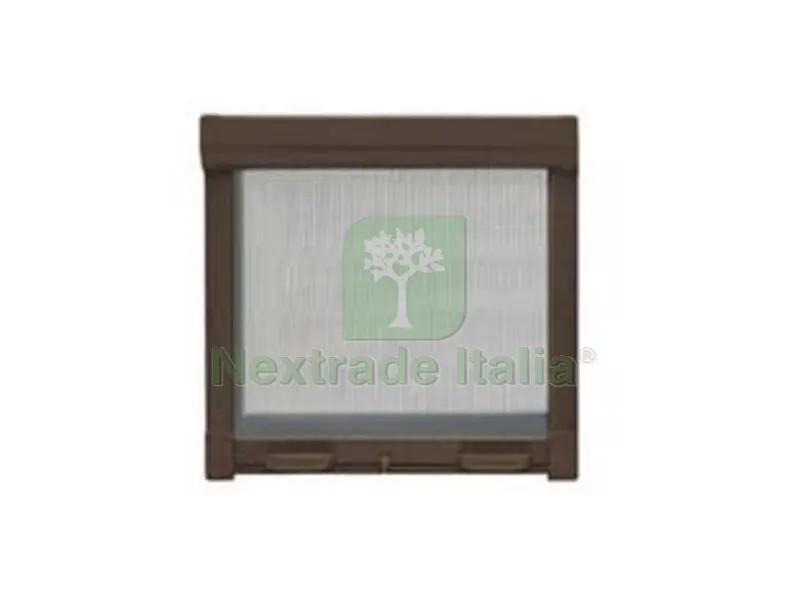 ZANZARIERA A RULLO VERTICALE CON FRIZIONE COLORE MARRONE - cm.100x160h. — Tende e zanzariere — rif. FERX.FER413961 ZANZARIERA A RULLO VERTICALE CON FRIZIONE COLORE MARRONE - cm.100x160h. — Tende e zanzariere — rif. FERX.FER413961