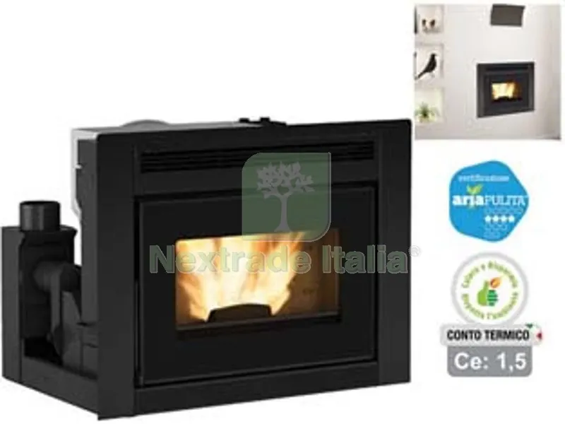 inserto a pellet comfort idro l80 19,0 kw (conto termico) - misure cm.82,1x60,8x64,8h. - peso kg.220 — Stufe e camini — rif. FERX.FER415415