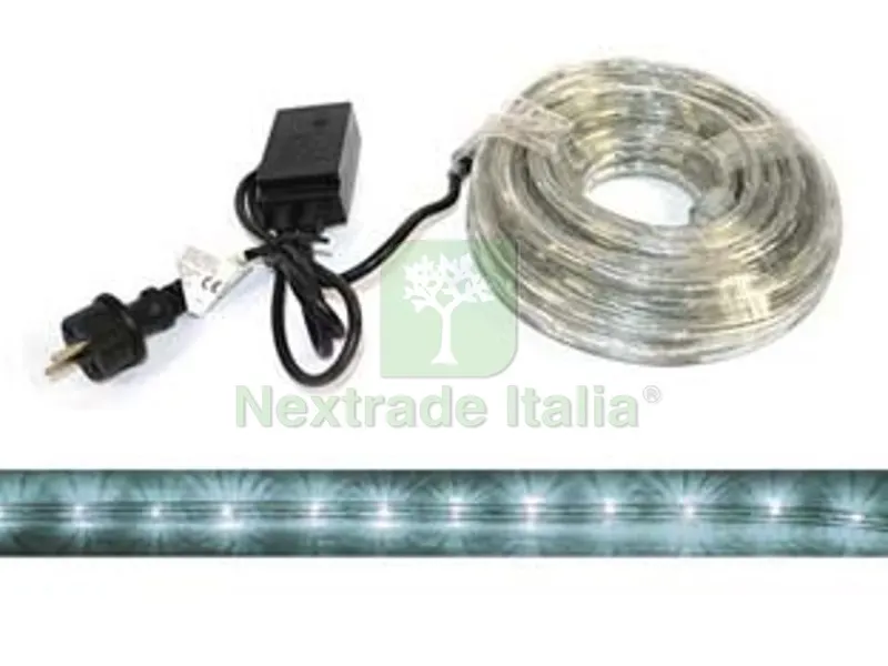 TUBO LUMINOSO 216 LED 3VIE BIANCO FREDDO USO INT.EST.C/GIOCO LUCI MT10 - mt.1 + 9 - 24 led/mt. — Tubi e raccordi — rif. FERX.FER416443