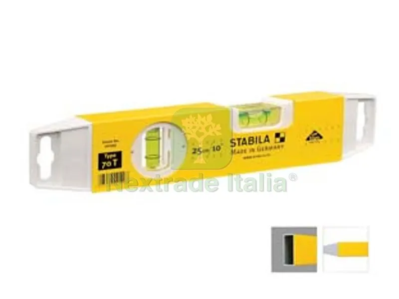 livella in materiale sintetico torpedo mod.70 t - cm.25 2 bolle (02199) — Misurazione e taglio manuale — rif. FERX.FER416504