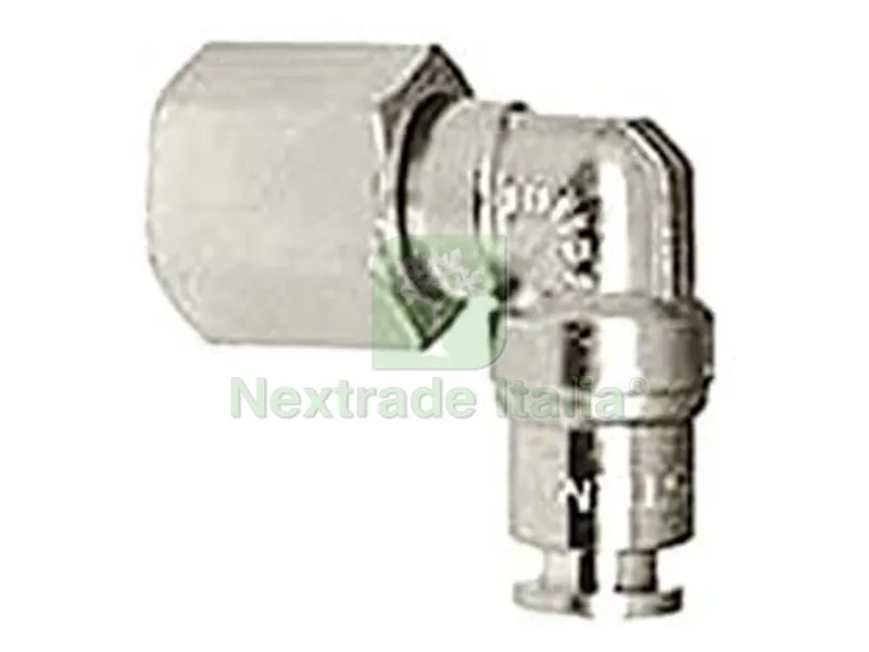5PZ Raccordo ?L? Girevole Innesto Automatico Filettato Femmina Cilindrica - attacco cilindrico 1/4"F ? mm.8 art.50/CG F — Serrature e cilindri — rif. FERX.FER416528