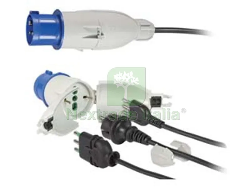 Adattatore Industriale Spina 2 Poli + Terra 16A per Presa Schuko IP44 - 16A colore blu 73020 — Interruttori e prese — rif. FERX.FER417686 Adattatore Industriale Spina 2 Poli + Terra 16A per Presa Schuko IP44 - 16A colore blu 73020 — Interruttori e prese — rif. FERX.FER417686