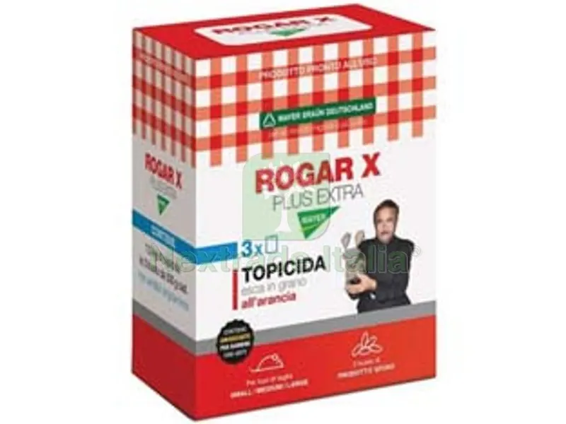 12PZ topicida rogar x plus extra tris - gr.1500 in scatola 3 bustine da gr.500 — Disinfestazione e controllo nocivi — rif. FERX.FER417938 12PZ topicida rogar x plus extra tris - gr.1500 in scatola 3 bustine da gr.500 — Disinfestazione e controllo nocivi — rif. FERX.FER417938