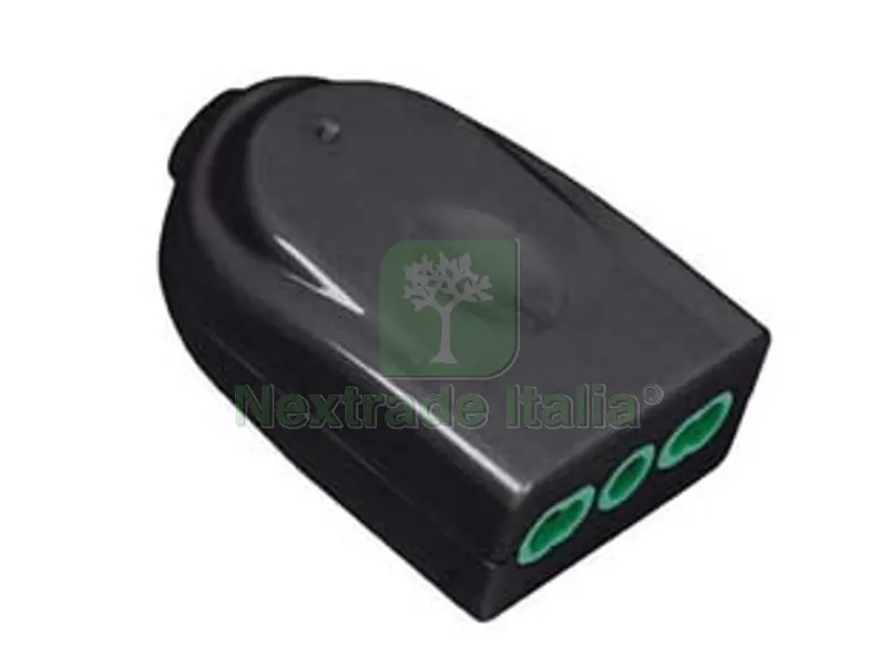 10PZ Presa Dritta 2 Poli + Terra Bipasso 16A Nera "linea Garanti" - nera 82571-E — Illuminazione — rif. FERX.FER419765
