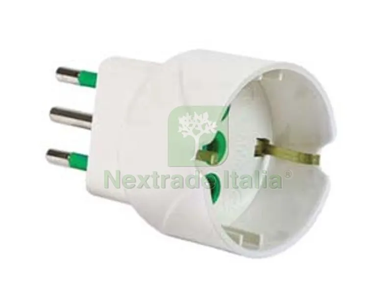 10PZ ADATTATORE SCHUKO 2 POLI + TERRA 10A BIANCO "LINEA GARANTI" - bianco 82600-E — Interruttori e prese — rif. FERX.FER419789