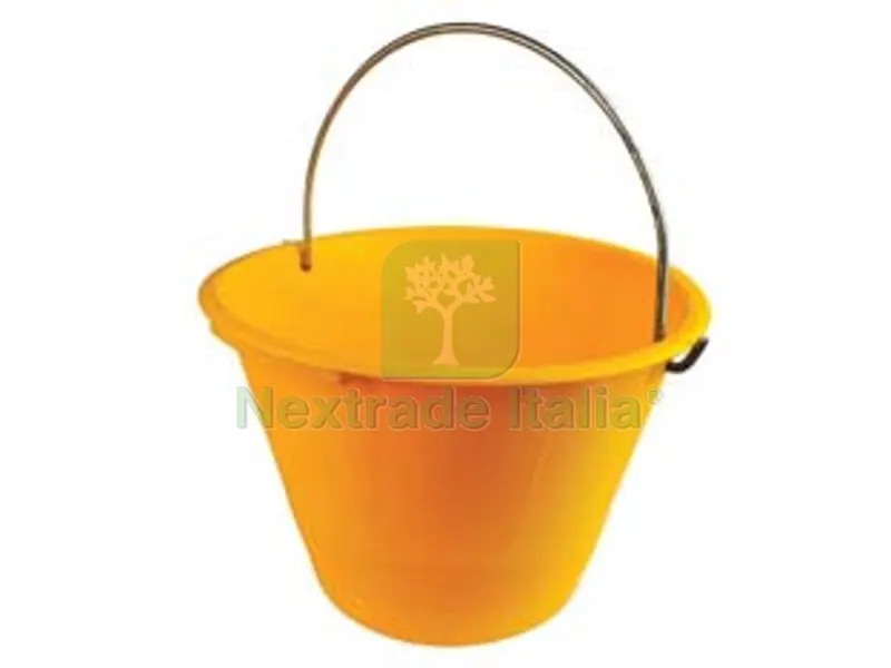 10PZ Caldarella da Muratore Gialla - ? cm.36 - lt.10 — Utensili da muratore — rif. FERX.FER421713