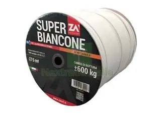 500MT Cavetto Rivestito in PVC Bianco in Acciaio Zincato - ? mm.5 in rotoli mt.500 — Arredo — rif. FERX.FER423922