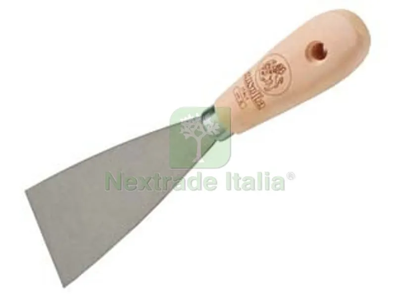 12PZ spatole professionali "fusion" manico in legno per stucco - mm.20 — Manici e impugnature di ricambio — rif. FERX.FER427005