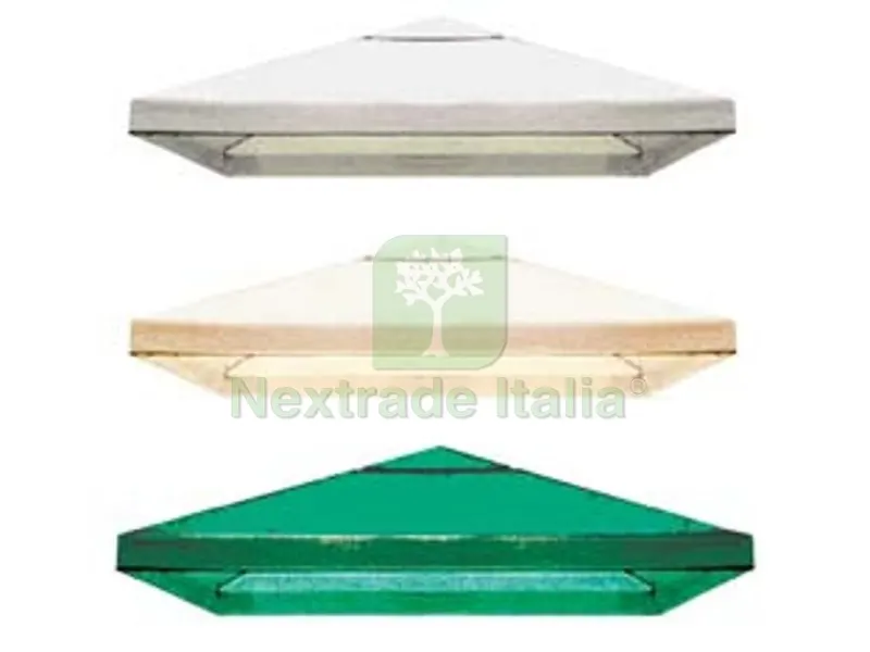 COPERTURA PER GAZEBO - mt.3x3xcm.20h. - colore verde — Gazebo e strutture giardino — rif. FERX.FER446365 COPERTURA PER GAZEBO - mt.3x3xcm.20h. - colore verde — Gazebo e strutture giardino — rif. FERX.FER446365