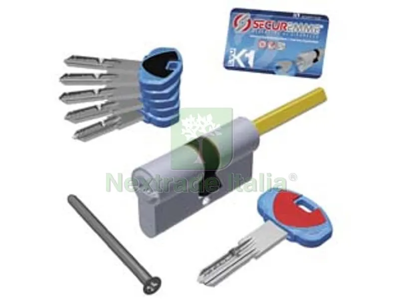 Cilindro SAG. Profilo Europeo "EVOK1" Codolo 1+5 Chiavi 0CK2 Serie 3100 - MM.30X45 (3101QCS30451X5) — Serrature e cilindri — rif. FERX.FER430074 Cilindro SAG. Profilo Europeo "EVOK1" Codolo 1+5 Chiavi 0CK2 Serie 3100 - MM.30X45 (3101QCS30451X5) — Serrature e cilindri — rif. FERX.FER430074