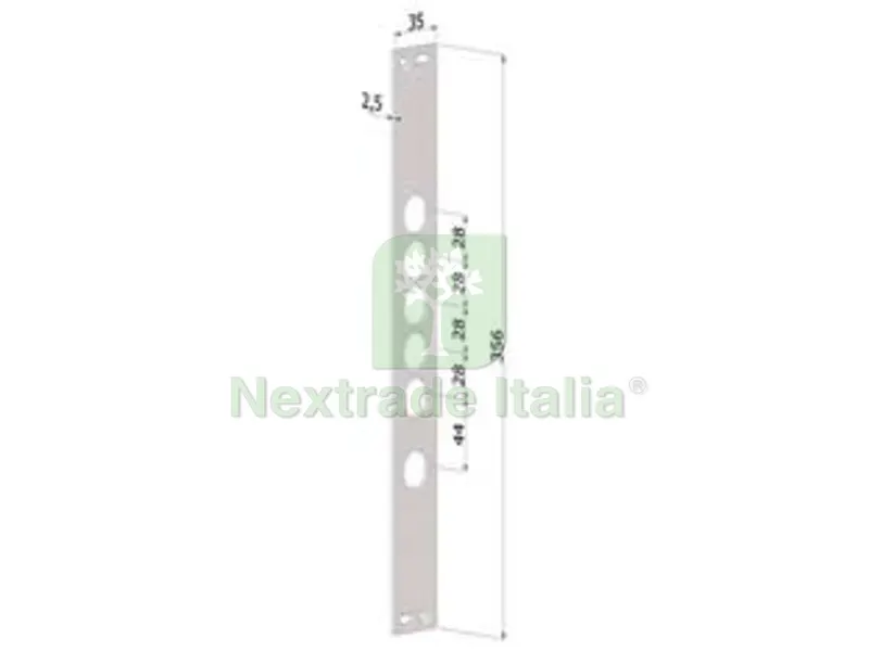 Contropiastra per Serrature Porte Blindate in Acciaio Inox Interno 28 CP2530 - (CP2530XAI28) — Serrature e cilindri — rif. FERX.FER430500 Contropiastra per Serrature Porte Blindate in Acciaio Inox Interno 28 CP2530 - (CP2530XAI28) — Serrature e cilindri — rif. FERX.FER430500